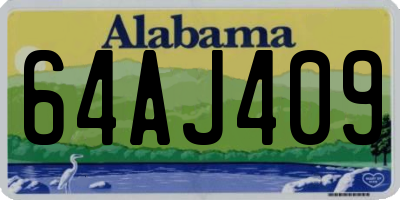 AL license plate 64AJ409