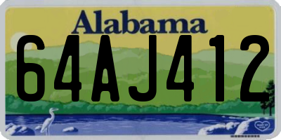 AL license plate 64AJ412