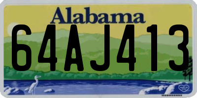 AL license plate 64AJ413
