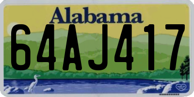 AL license plate 64AJ417