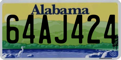 AL license plate 64AJ424