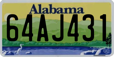 AL license plate 64AJ431