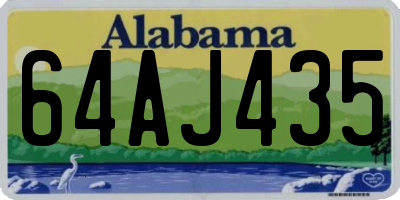 AL license plate 64AJ435
