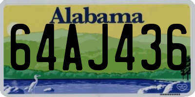 AL license plate 64AJ436