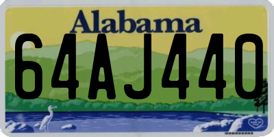 AL license plate 64AJ440