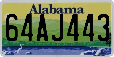AL license plate 64AJ443