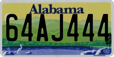 AL license plate 64AJ444