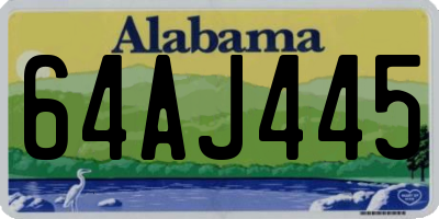 AL license plate 64AJ445