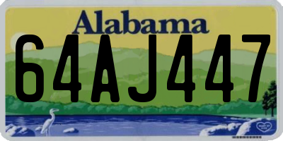 AL license plate 64AJ447