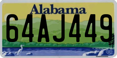 AL license plate 64AJ449