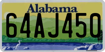 AL license plate 64AJ450