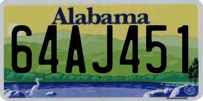 AL license plate 64AJ451