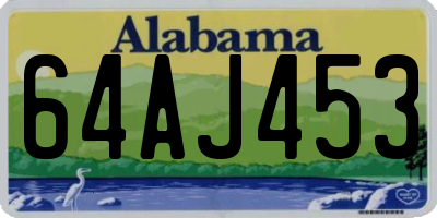 AL license plate 64AJ453