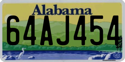 AL license plate 64AJ454