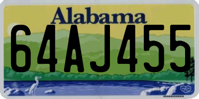 AL license plate 64AJ455