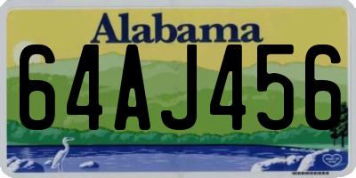 AL license plate 64AJ456
