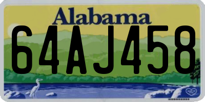 AL license plate 64AJ458