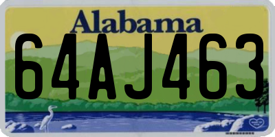 AL license plate 64AJ463