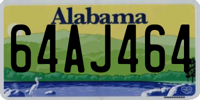 AL license plate 64AJ464