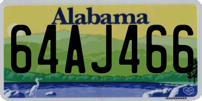 AL license plate 64AJ466