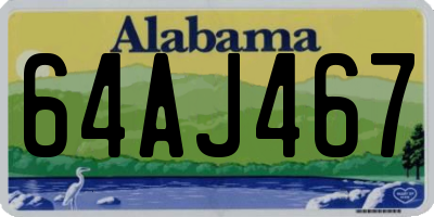 AL license plate 64AJ467