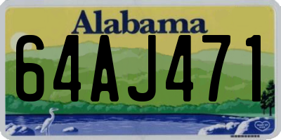 AL license plate 64AJ471