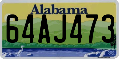 AL license plate 64AJ473