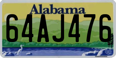 AL license plate 64AJ476