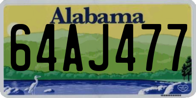 AL license plate 64AJ477