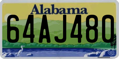 AL license plate 64AJ480