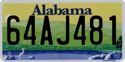 AL license plate 64AJ481