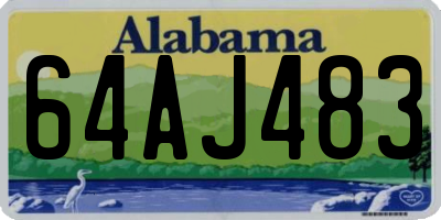 AL license plate 64AJ483