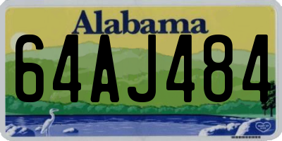 AL license plate 64AJ484