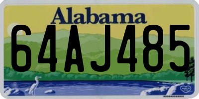 AL license plate 64AJ485