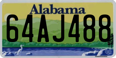 AL license plate 64AJ488