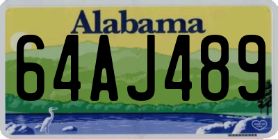 AL license plate 64AJ489