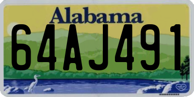 AL license plate 64AJ491