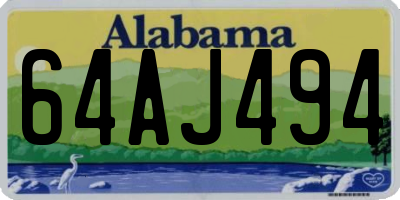 AL license plate 64AJ494