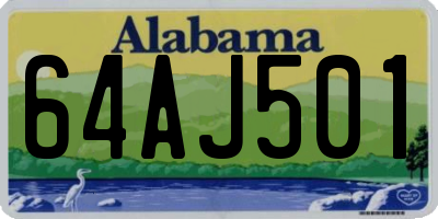 AL license plate 64AJ501