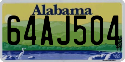 AL license plate 64AJ504