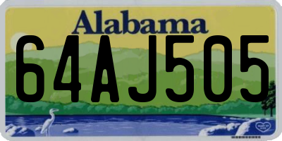 AL license plate 64AJ505