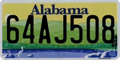 AL license plate 64AJ508