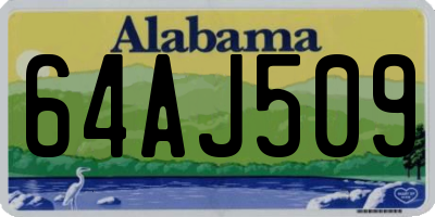 AL license plate 64AJ509