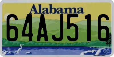 AL license plate 64AJ516