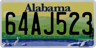 AL license plate 64AJ523