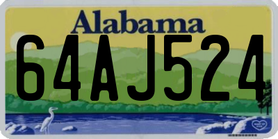 AL license plate 64AJ524