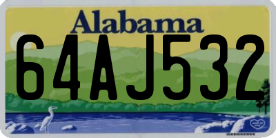 AL license plate 64AJ532