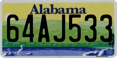 AL license plate 64AJ533