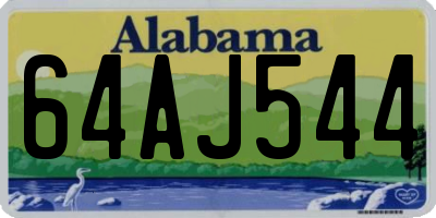 AL license plate 64AJ544