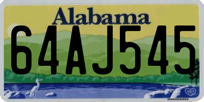 AL license plate 64AJ545